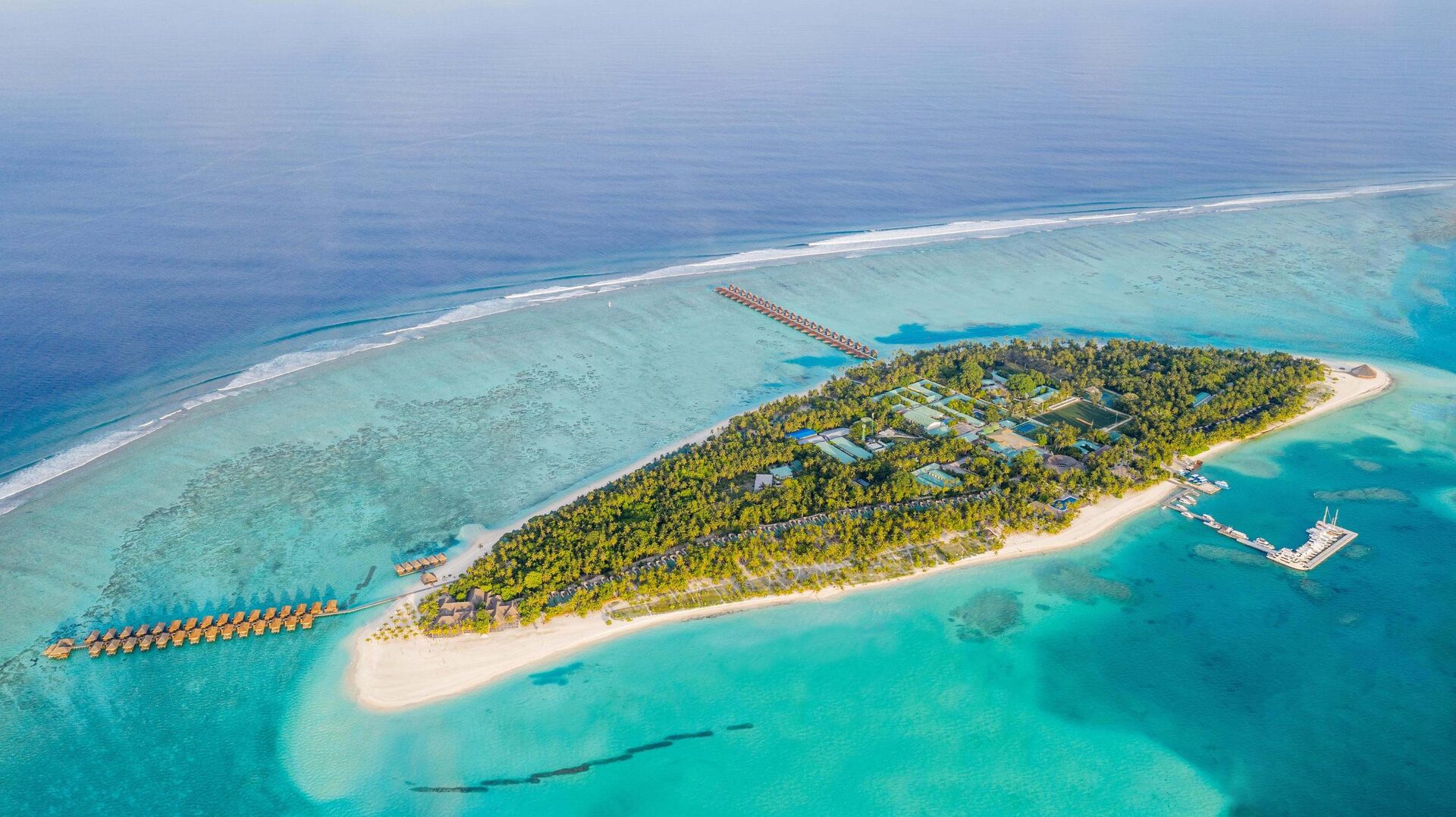 Vista aérea de Meeru Maldives